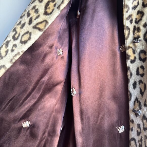 La Maison De La Fausse Fourrure Paris Leopard Print Coat – Size L - Picture 6 of 11